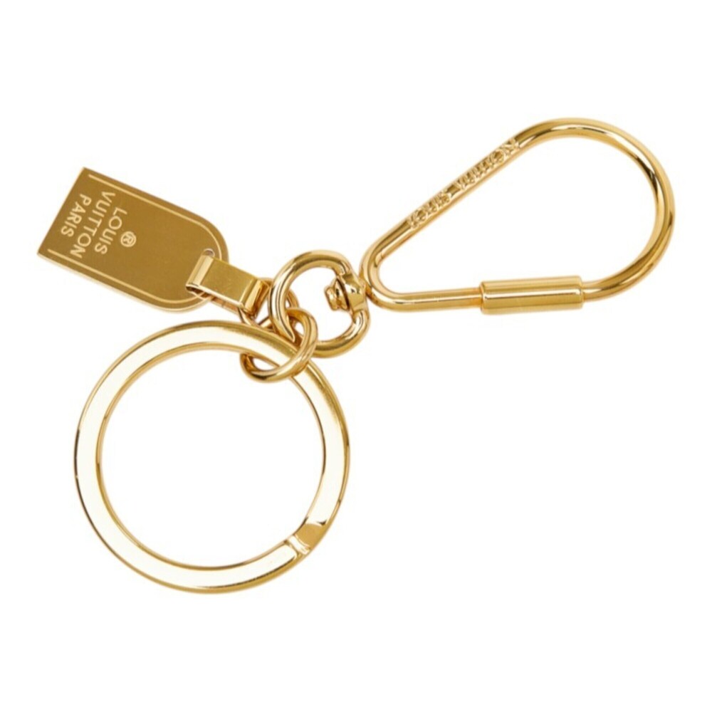 Louis Vuitton Portefeuille Mini Travel Plate Tag Keyring Keychain M65996 Gold...